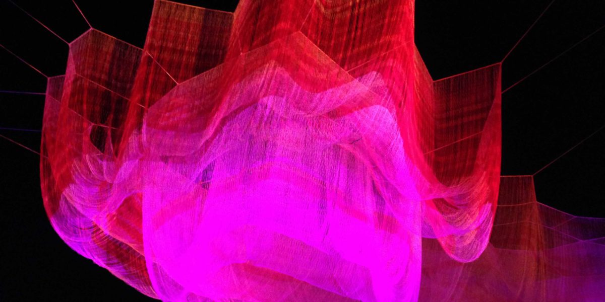 Adobe Max conference, aerial sculpture by Janet Echelman